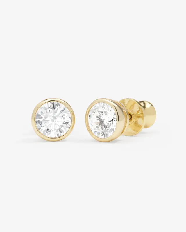 Baroness 6mm Studs - Gold|White Diamondettes sold by Melinda Maria