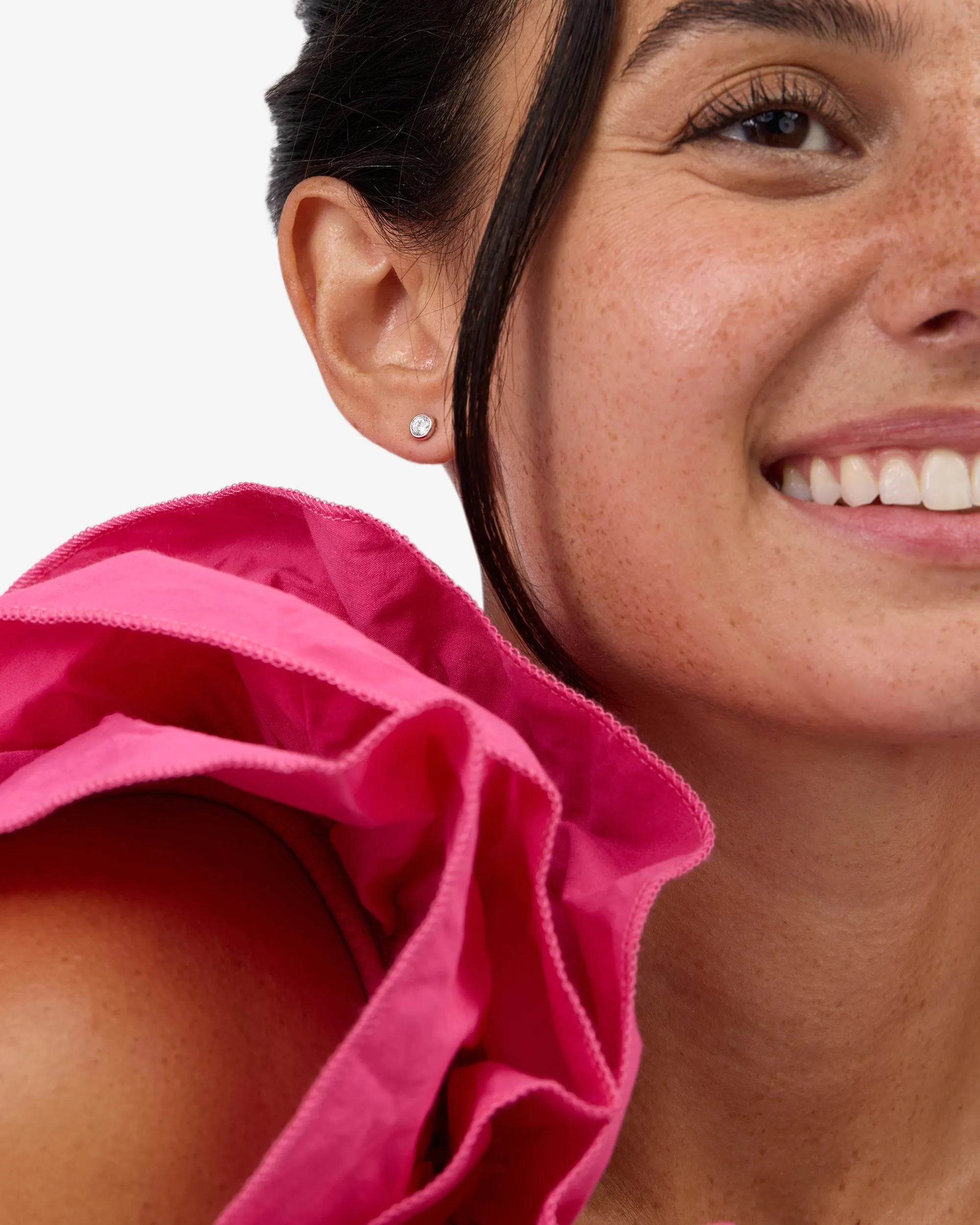 Baroness 4mm Studs - Silver|White Diamondettes sold by Melinda Maria product image thumbnail 4