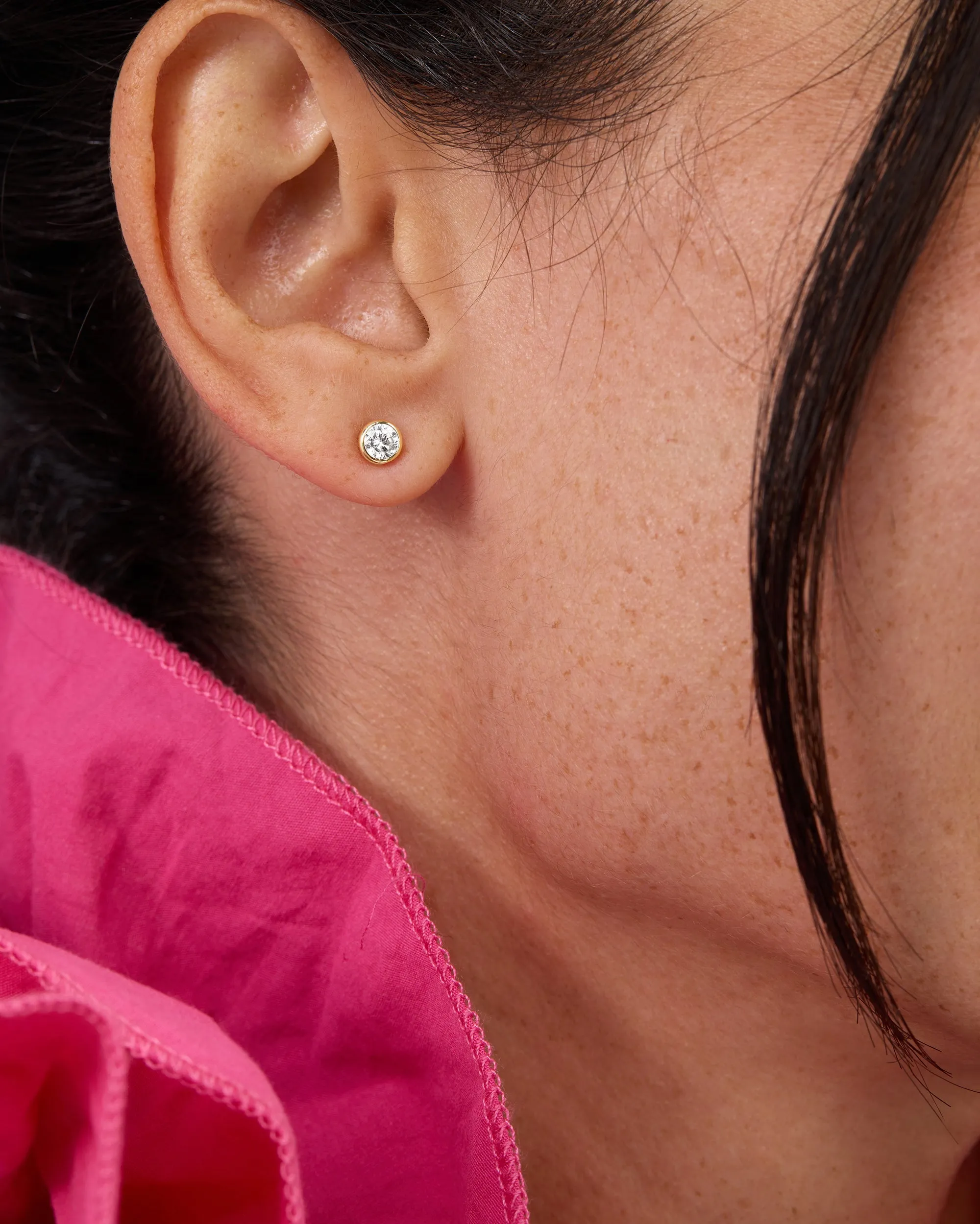 Baroness 4mm Studs - Gold|White Diamondettes sold by Melinda Maria product image thumbnail 2