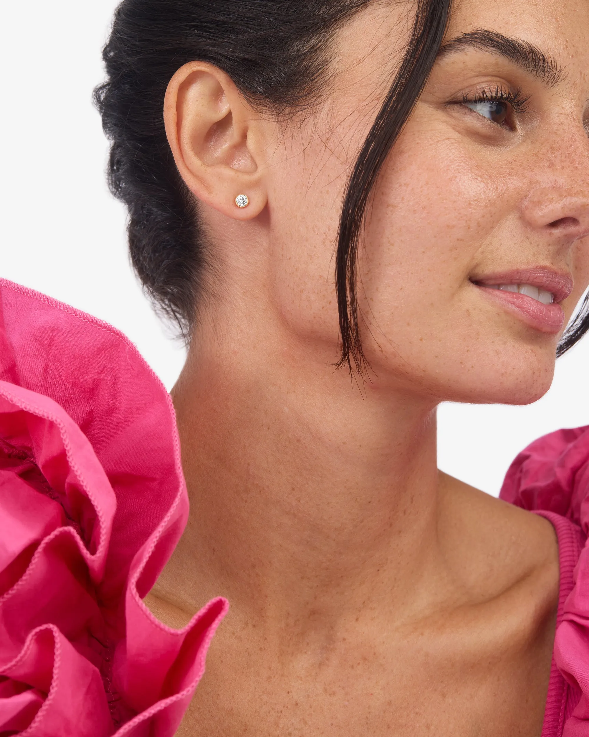 Baroness 4mm Studs - Gold|White Diamondettes sold by Melinda Maria product image thumbnail 4