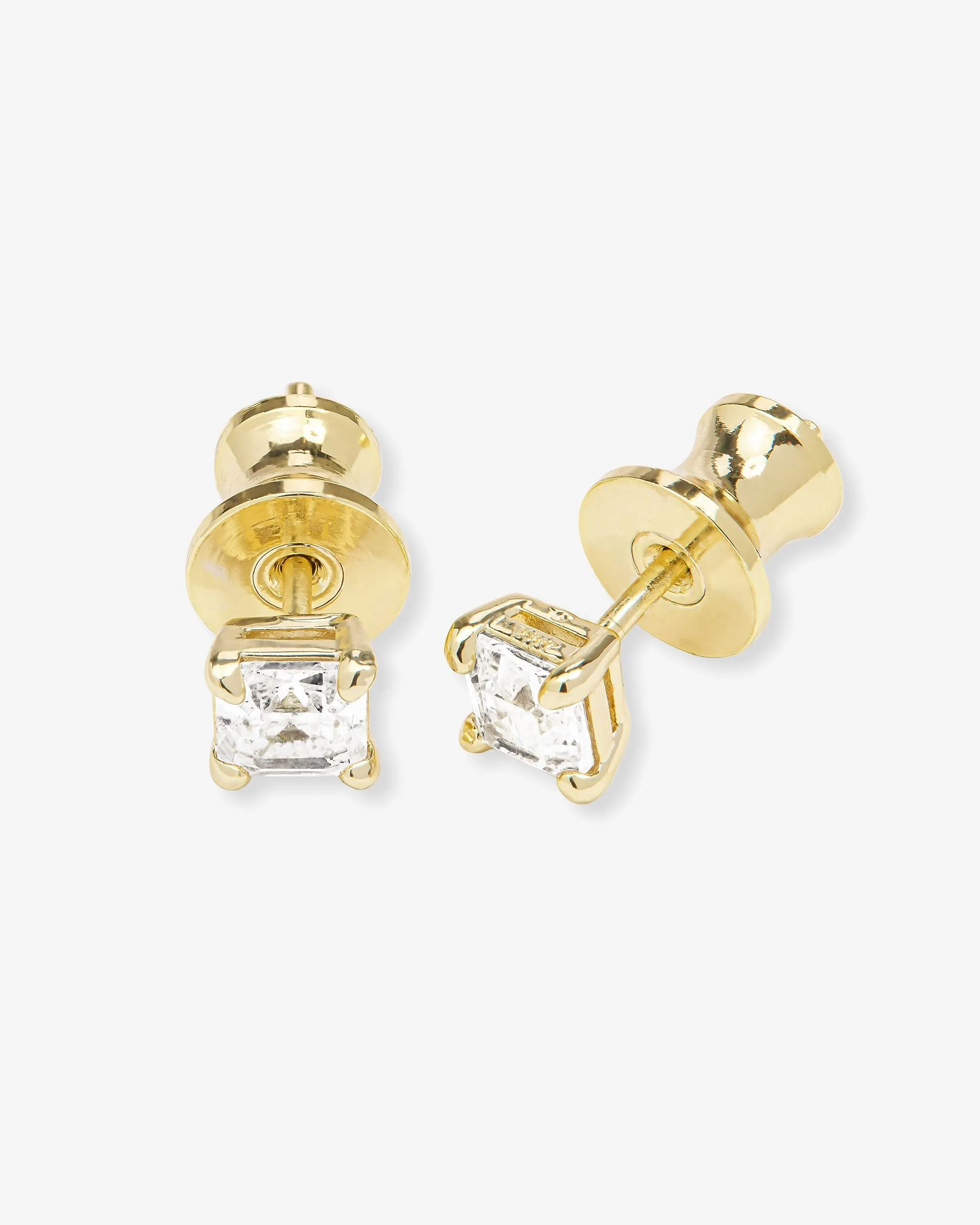 The Queen's 4mm Studs - Gold|White Diamondettes sold by Melinda Maria product image thumbnail 3