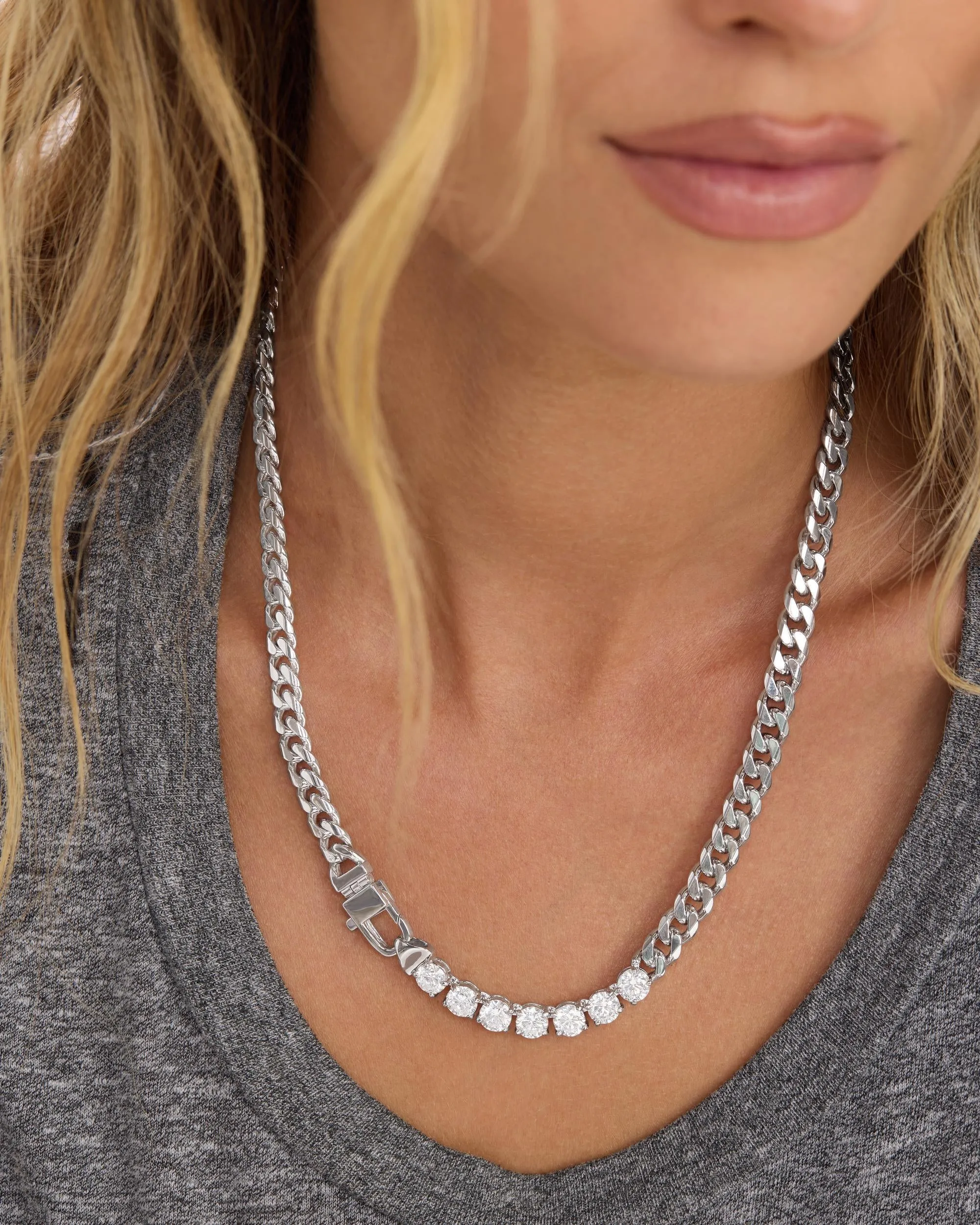 Julian Loves Diamonds Necklace - Silver|White Diamondettes sold by Melinda Maria product image thumbnail 3