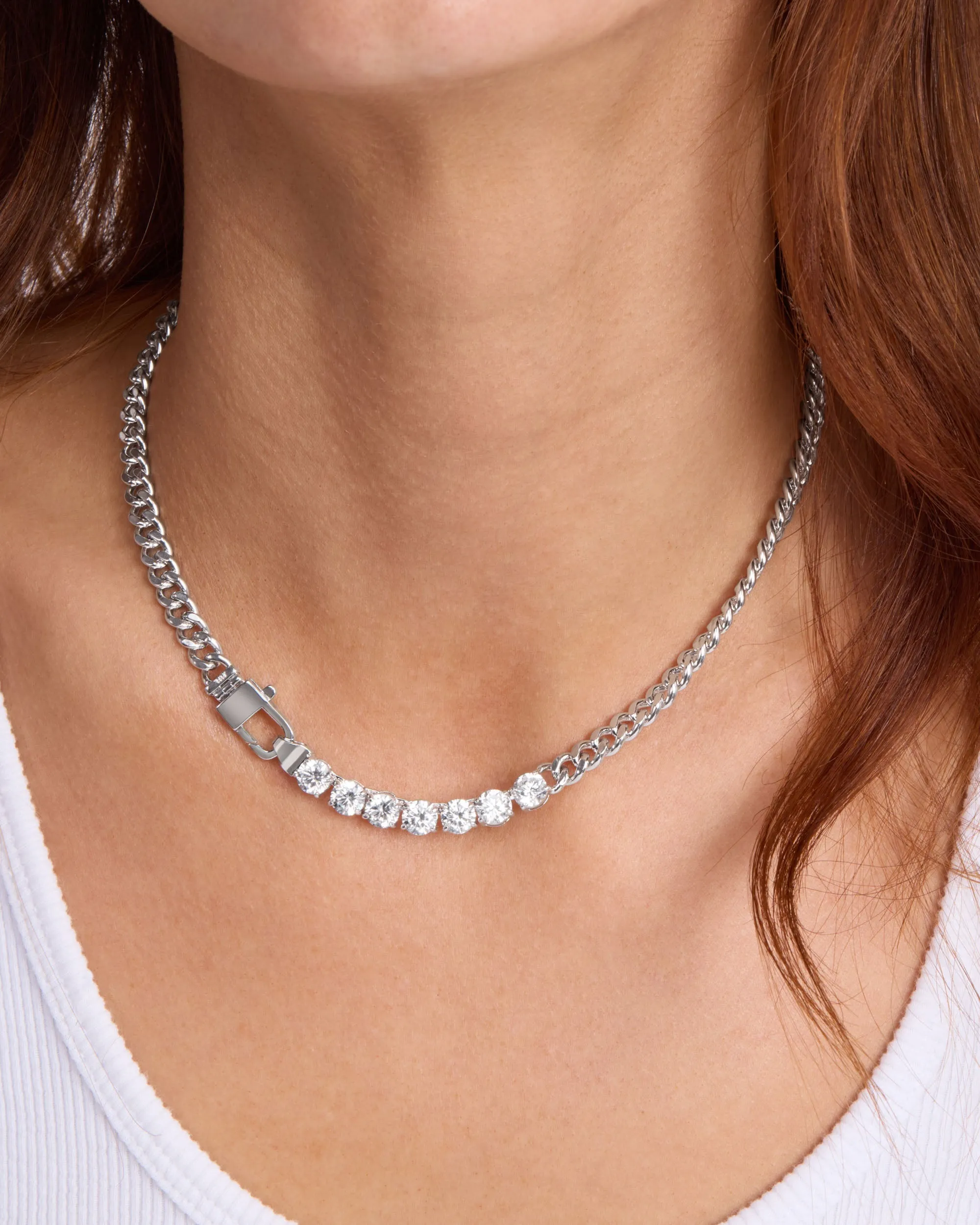 Julian Loves Diamonds Necklace - Silver|White Diamondettes sold by Melinda Maria product image thumbnail 2