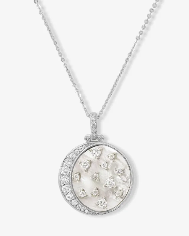 Sweet Dreams Medallion - Silver|White Diamondettes sold by Melinda Maria