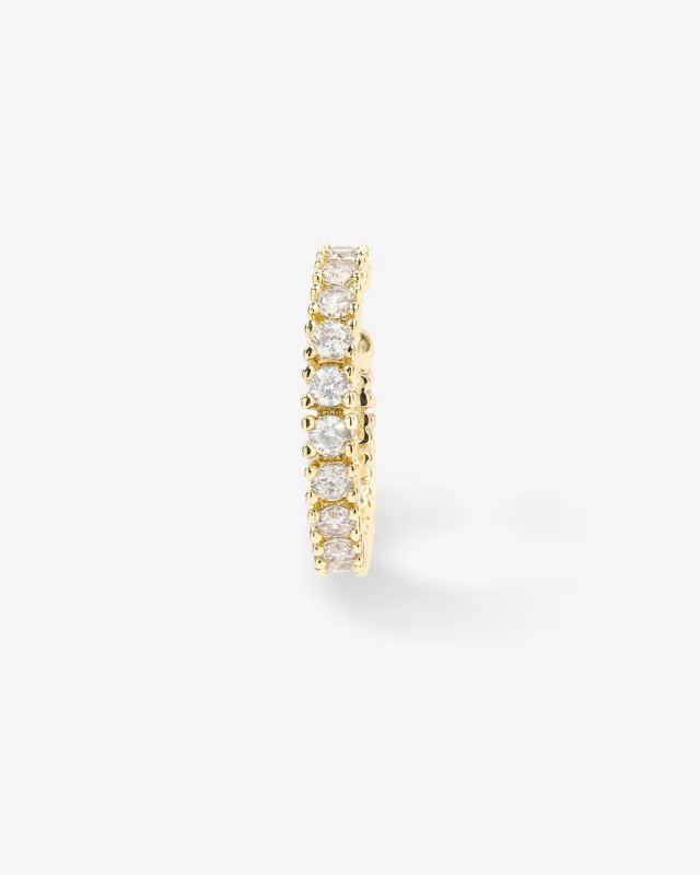 Heiress Ear Cuff - Gold|White Diamondettes sold by Melinda Maria