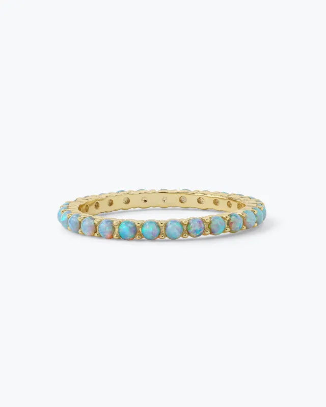 The Micro Heiress Ring - Gold|Blue Opal sold by Melinda Maria