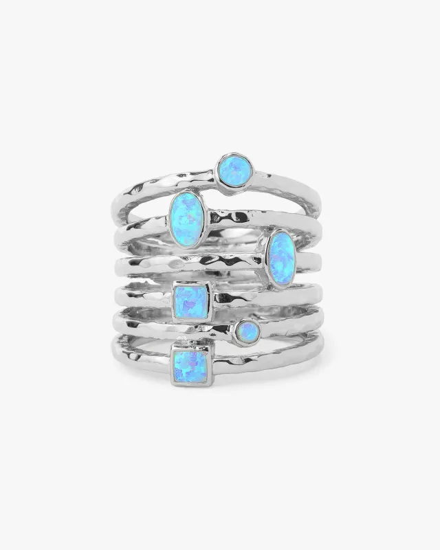 Monroe Ring - Silver|Blue Opal sold by Melinda Maria