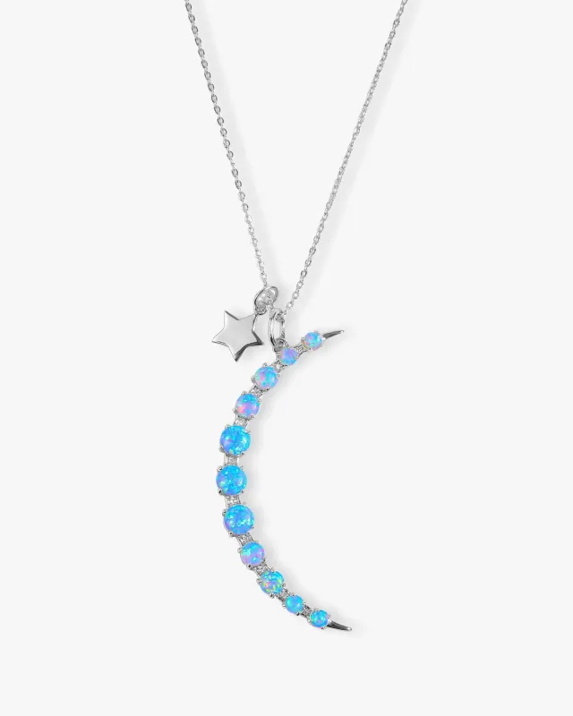 "What Dreams are Made of" Necklace - Silver|Blue Opal sold by Melinda Maria