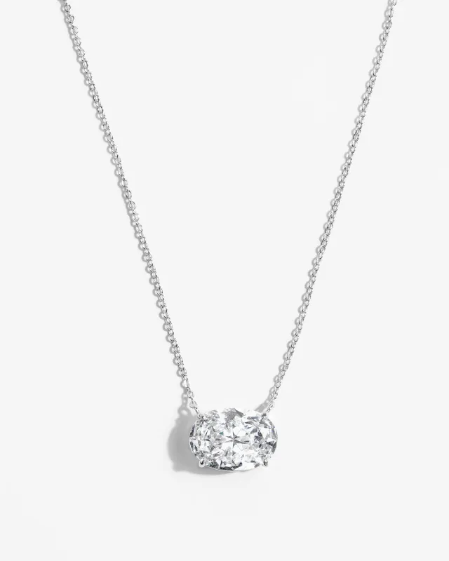 Hello Gorgeous! Necklace - Silver|White Diamondettes made by Melinda Maria