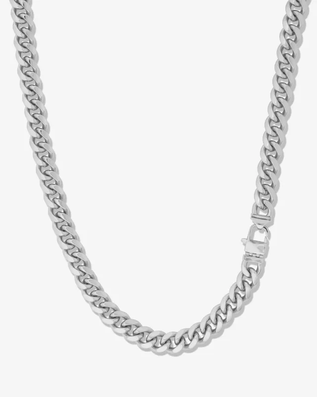 Julian Cuban Chain Necklace 10.8mm - Silver sold by Melinda Maria