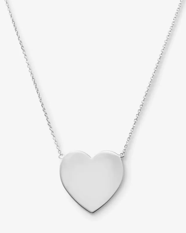 XL You Have My Heart Necklace - Silver sold by Melinda Maria