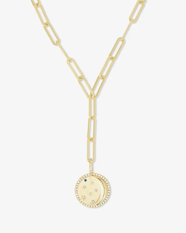 You're a Star Lariat - Gold|Blue Sapphire|White Diamondettes sold by Melinda Maria