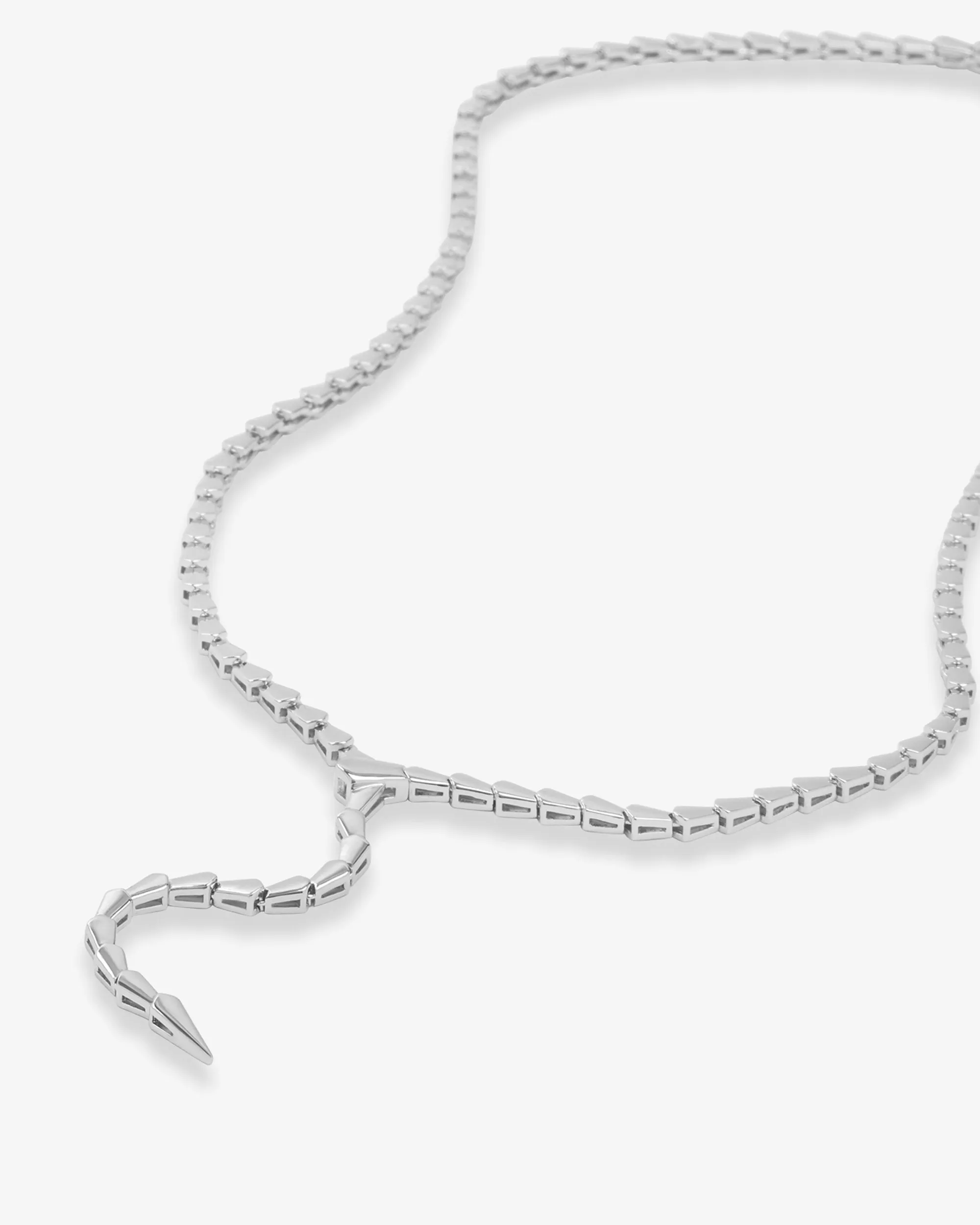 Serpent Lariat Necklace - Silver sold by Melinda Maria product image thumbnail 3