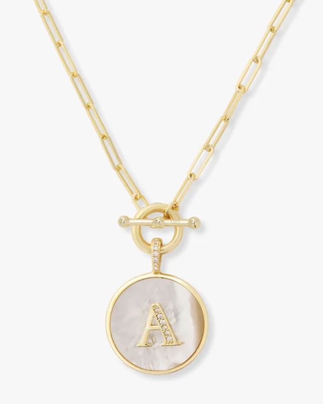 Love Letters Medallion Necklace - Gold sold by Melinda Maria