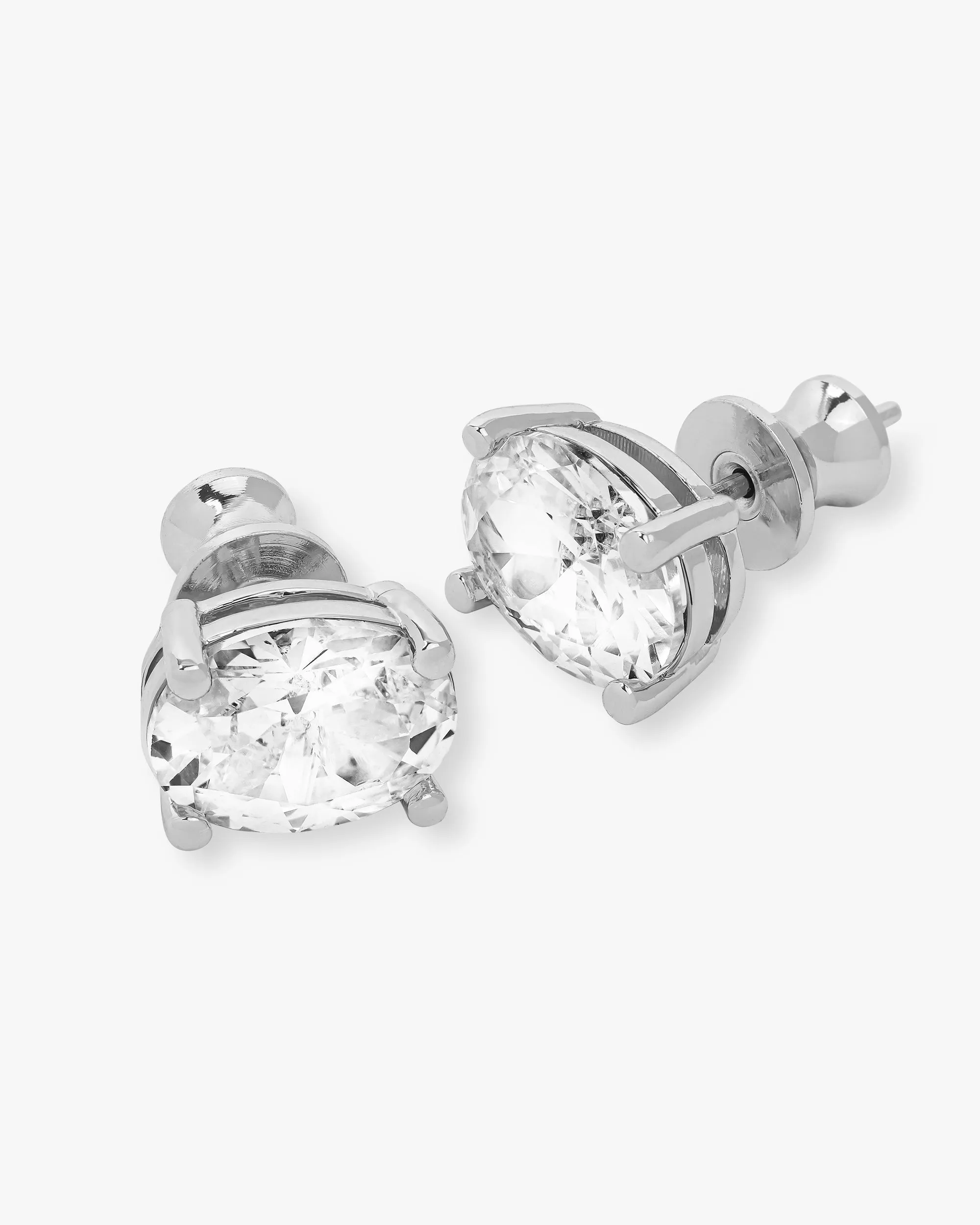 Hello Gorgeous 10mm Studs - Silver|White Diamondettes sold by Melinda Maria product image thumbnail 3