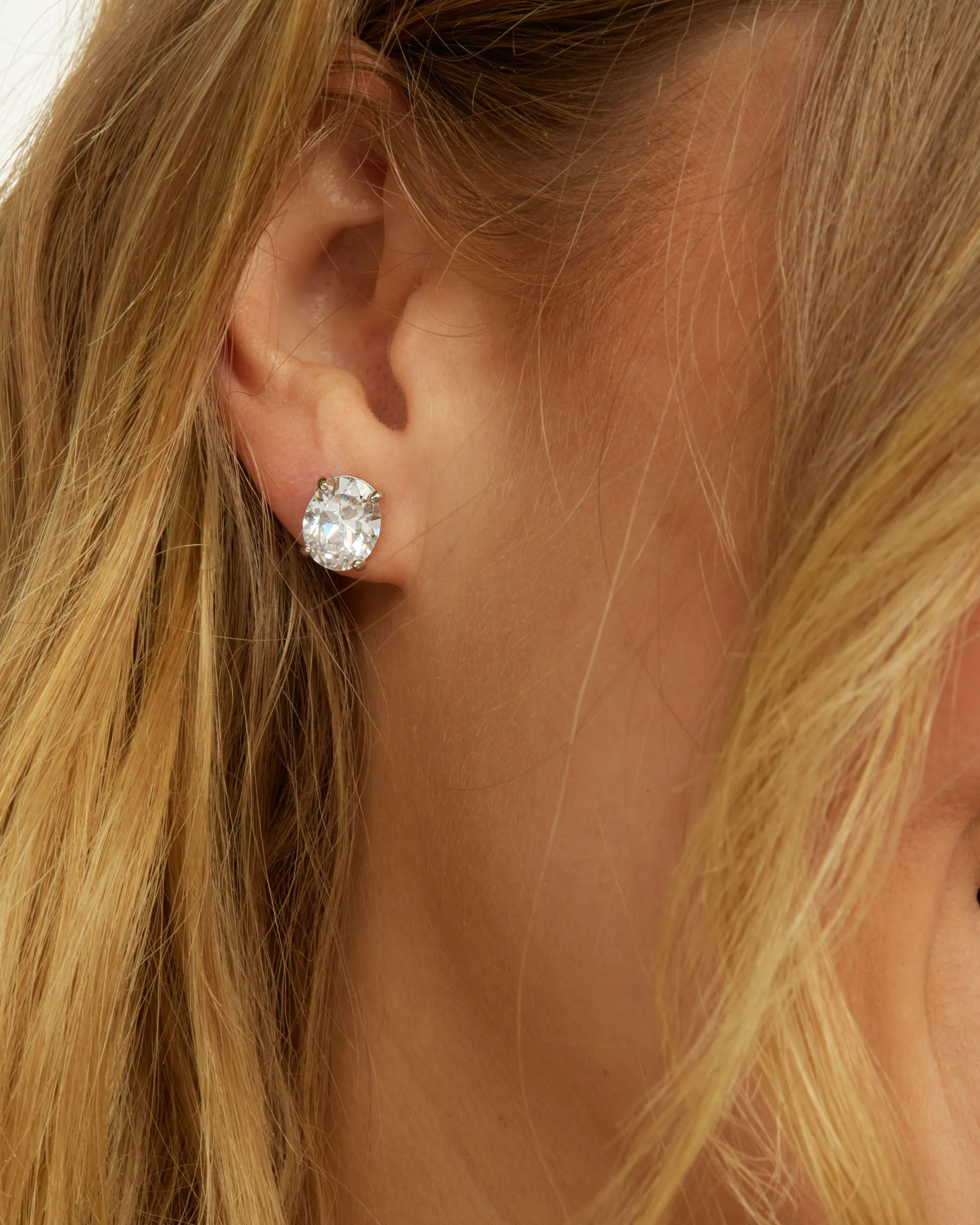 Hello Gorgeous 10mm Studs - Silver|White Diamondettes sold by Melinda Maria product image thumbnail 2