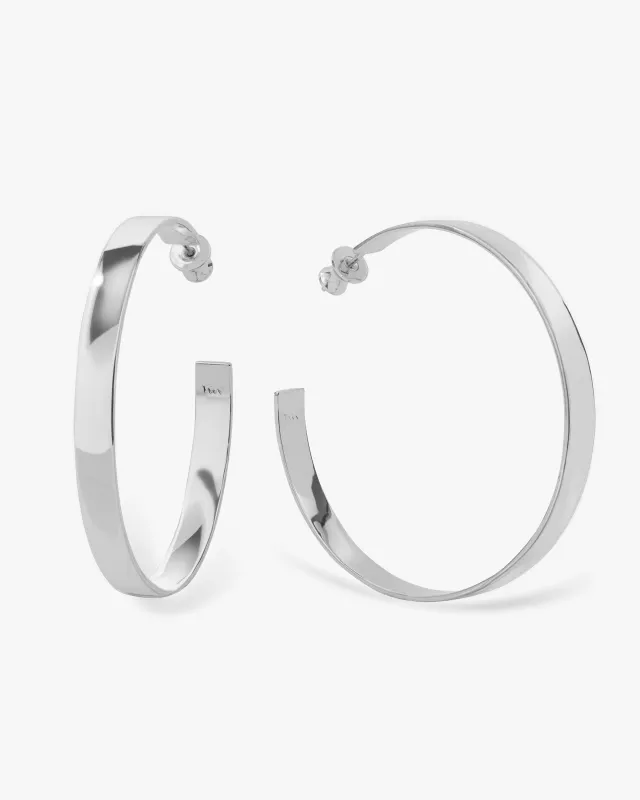 Atlas Hoops 2" - Silver made by Melinda Maria
