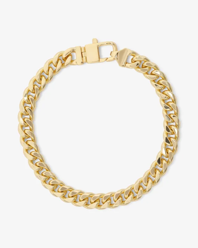 Julian Cuban Chain Bracelet 6.8mm - Gold sold by Melinda Maria