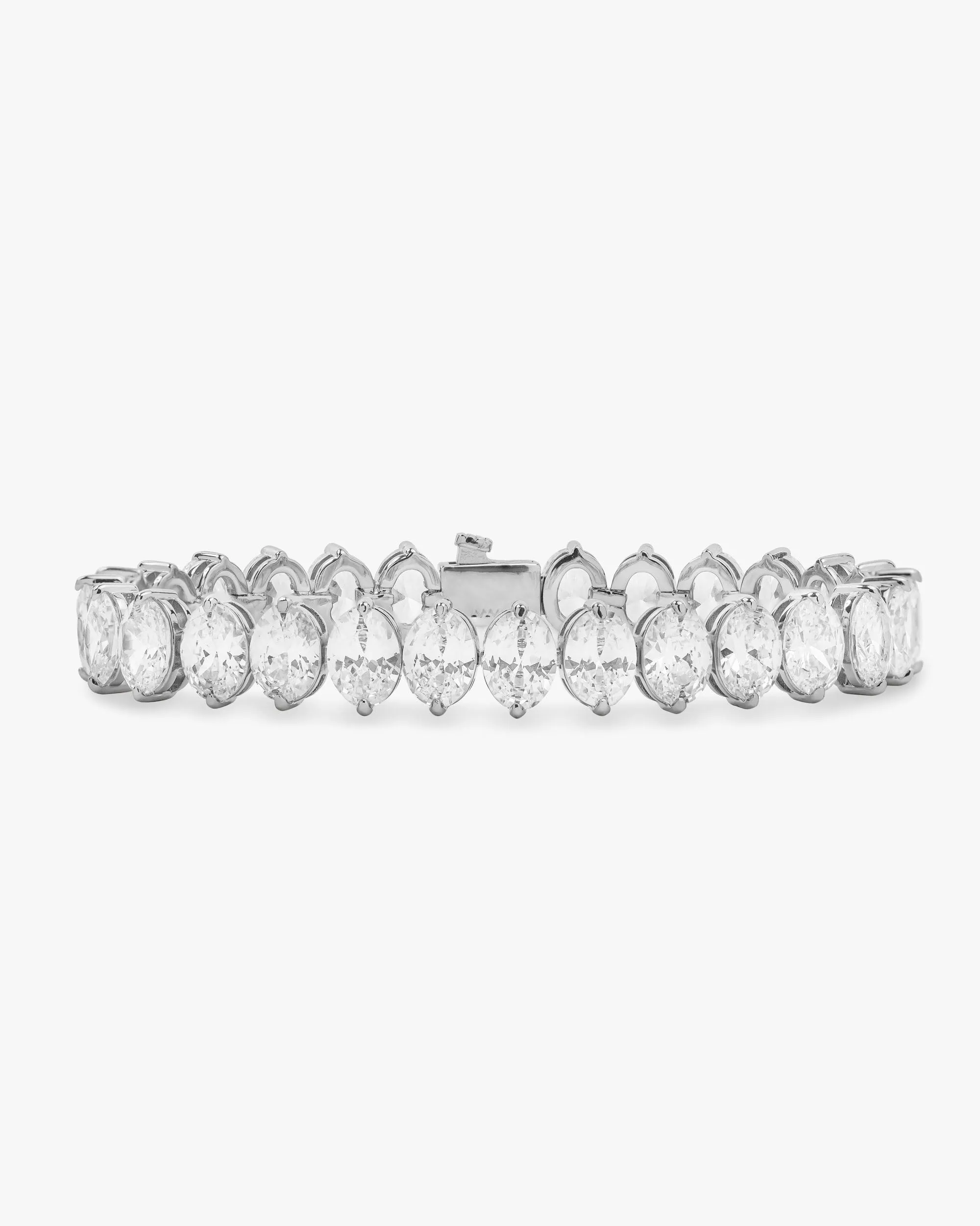 Hello Gorgeous Tennis Bracelet - Silver|White Diamondettes sold by Melinda Maria