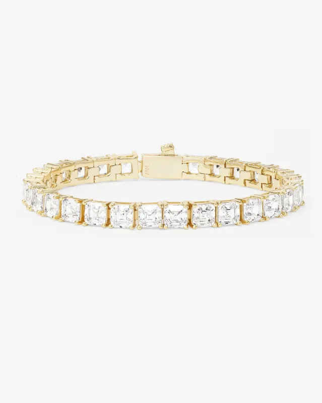 The Queen's Tennis Bracelet - Gold|White Diamondettes sold by Melinda Maria