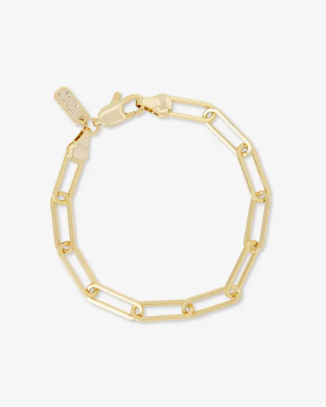 Samantha Chain Link Bracelet - Gold sold by Melinda Maria