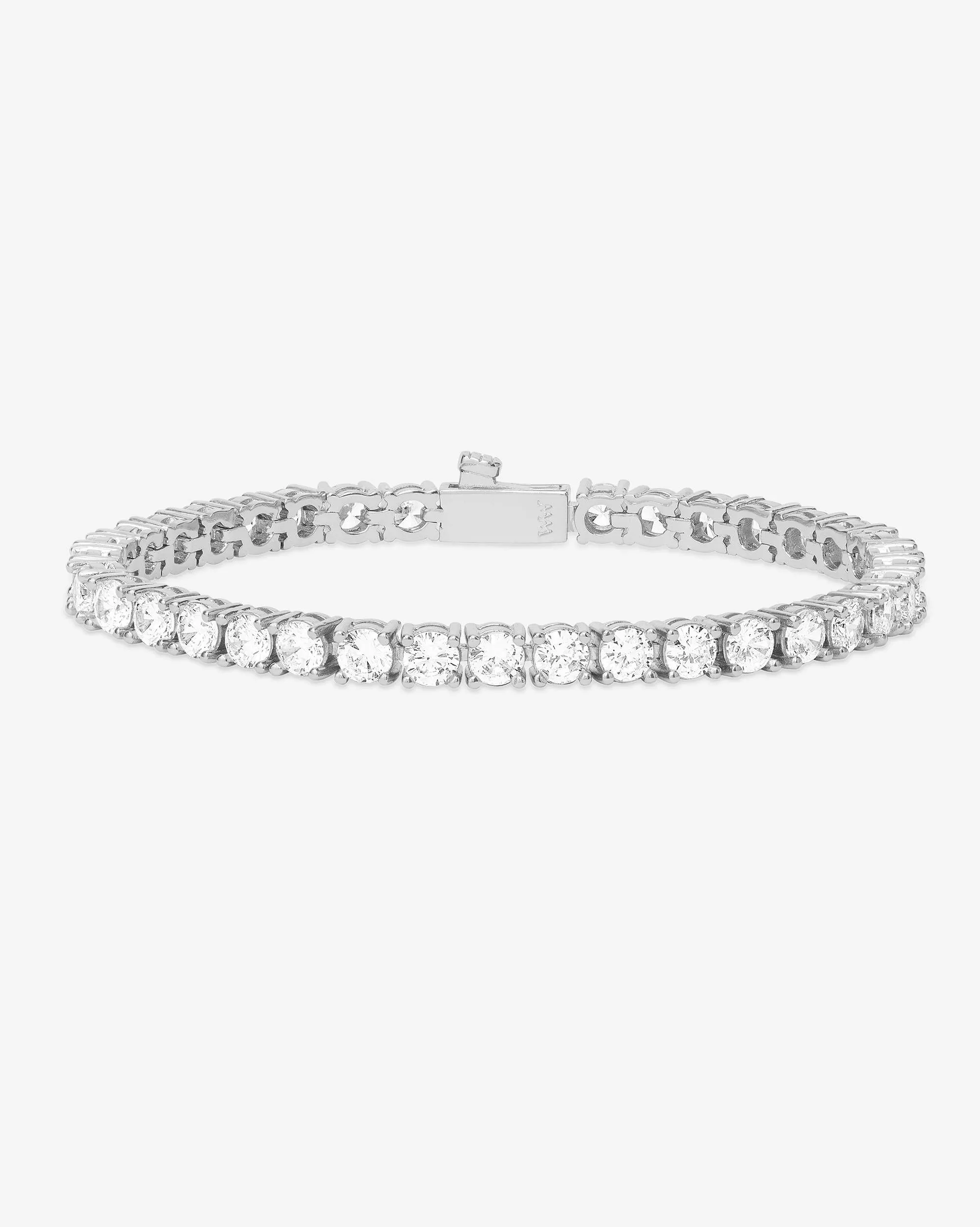 Grand Heiress Tennis Bracelet - Silver|White Diamondettes sold by Melinda Maria