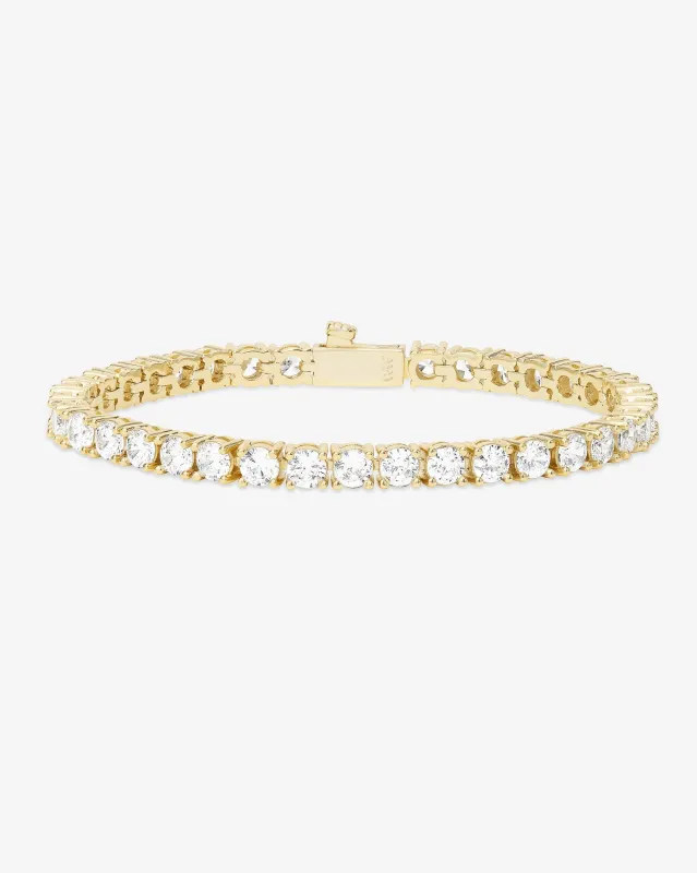 Grand Heiress Tennis Bracelet - Gold|White Diamondettes sold by Melinda Maria