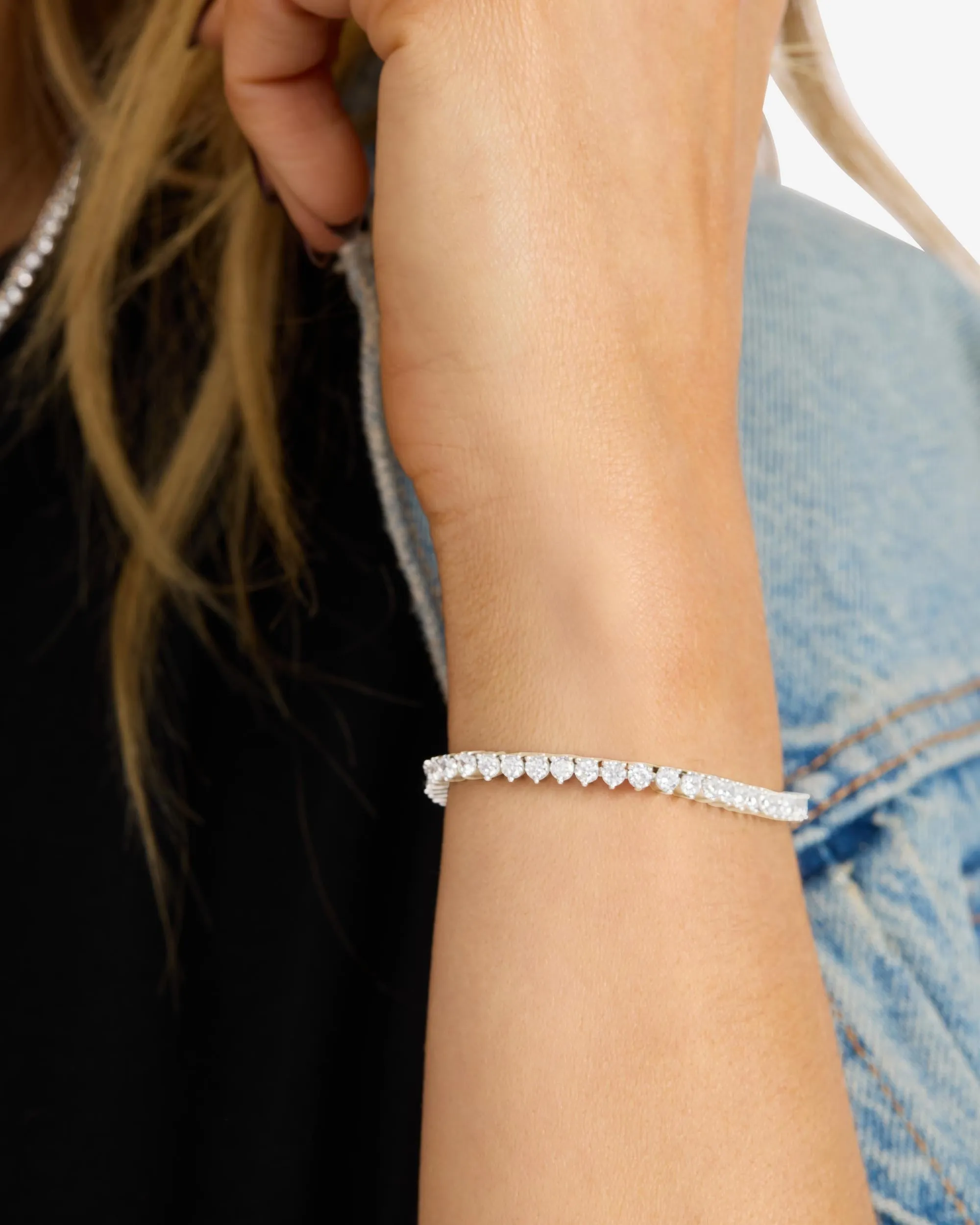 Not Your Basic Tennis Bracelet - Silver|White Diamondettes sold by Melinda Maria product image thumbnail 2