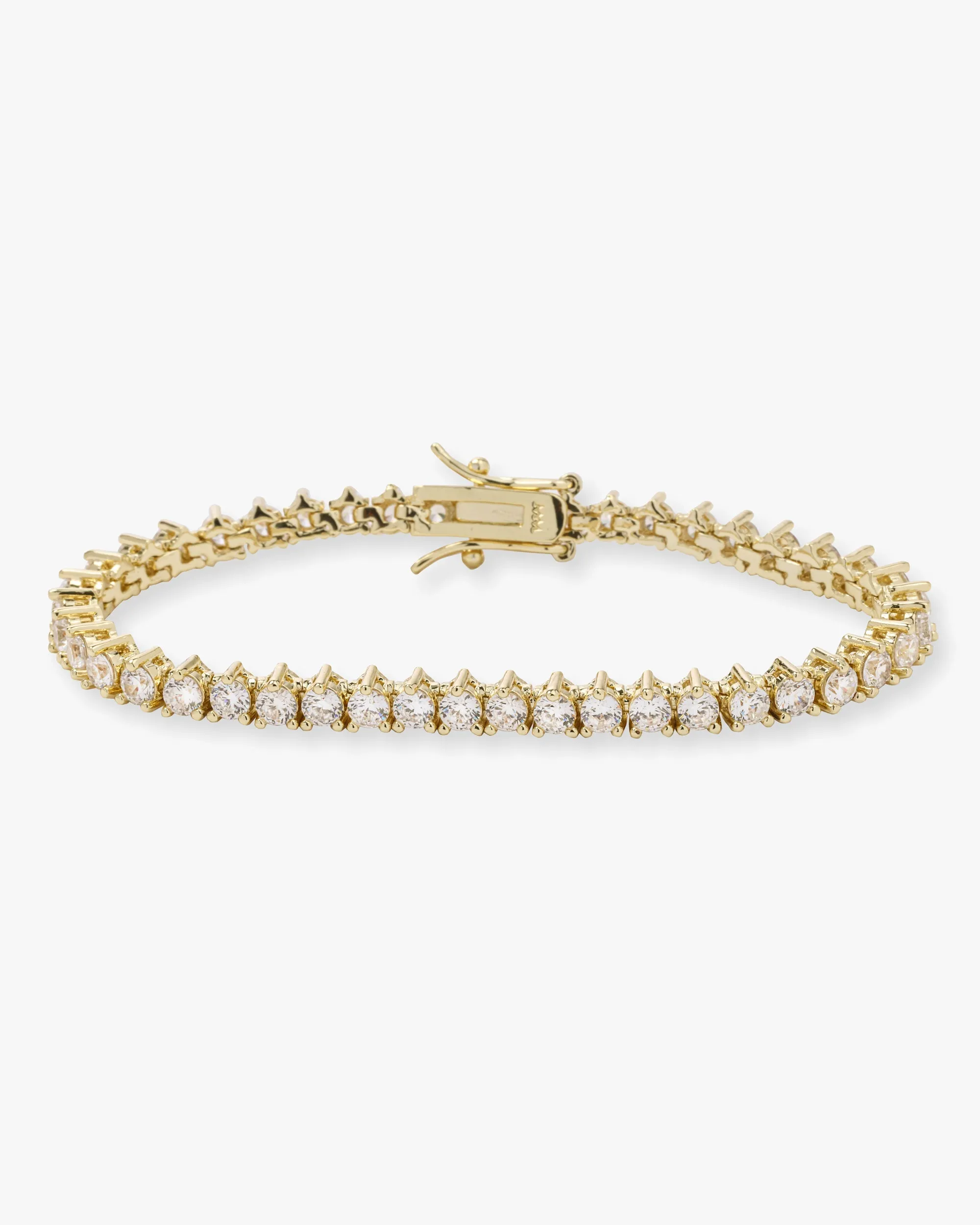 Not Your Basic Tennis Bracelet - Gold|White Diamondettes sold by Melinda Maria