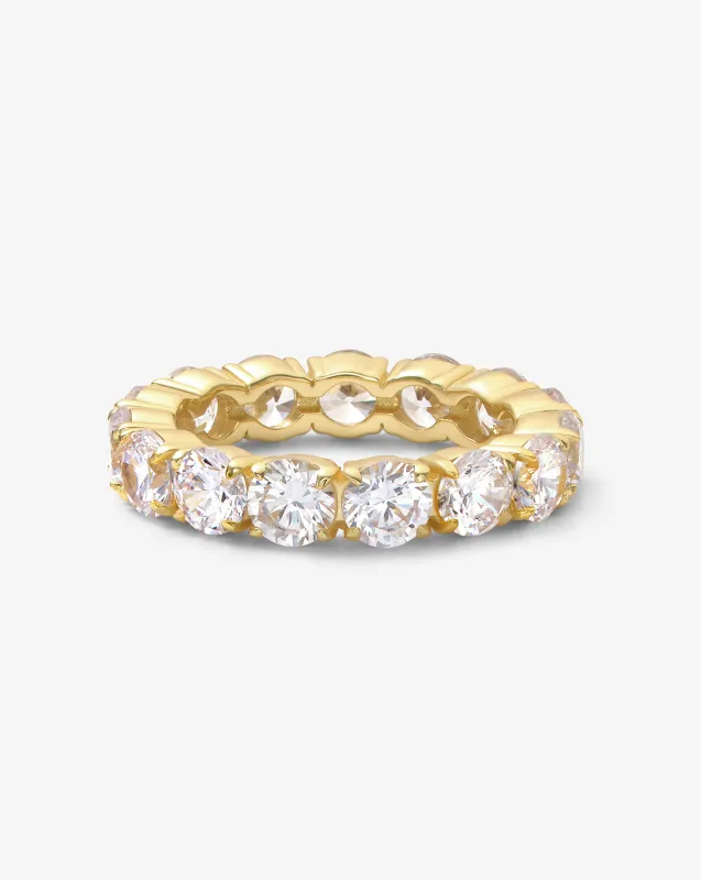 Grand Heiress Ring - Gold|White Diamondettes sold by Melinda Maria