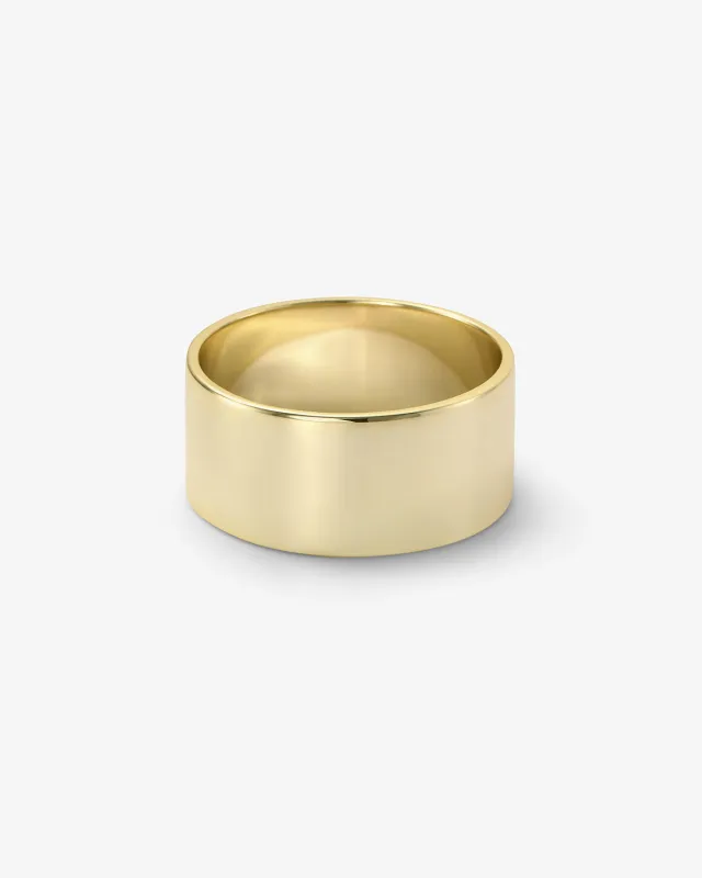 Atlas Thick Band Ring - Gold sold by Melinda Maria