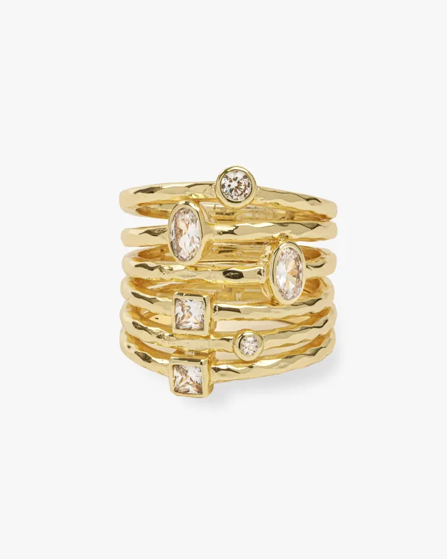 Monroe Ring - Gold|White Diamondettes sold by Melinda Maria