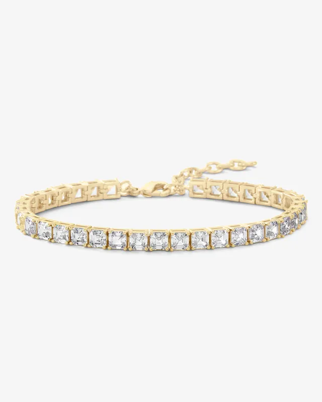 The Queen's Anklet - Gold|White Diamondettes made by Melinda Maria