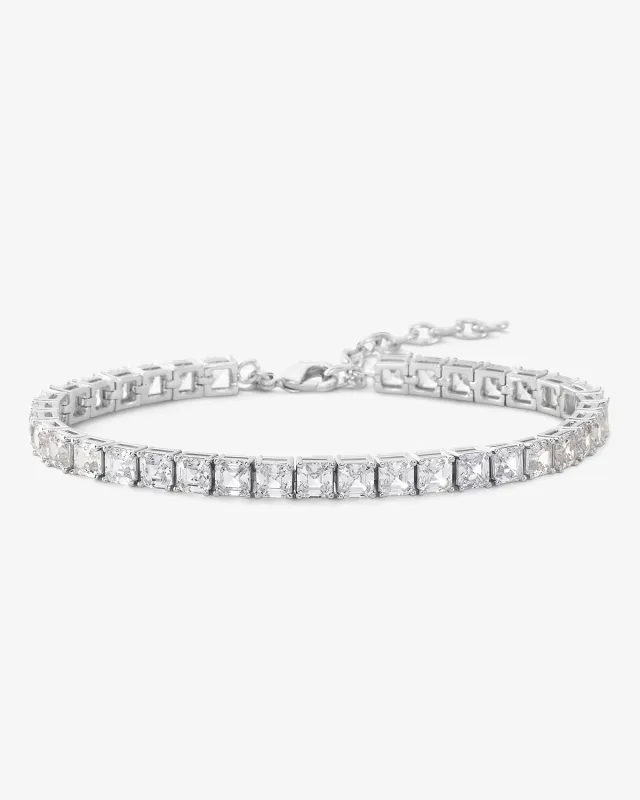The Queen's Anklet - Silver|White Diamondettes sold by Melinda Maria