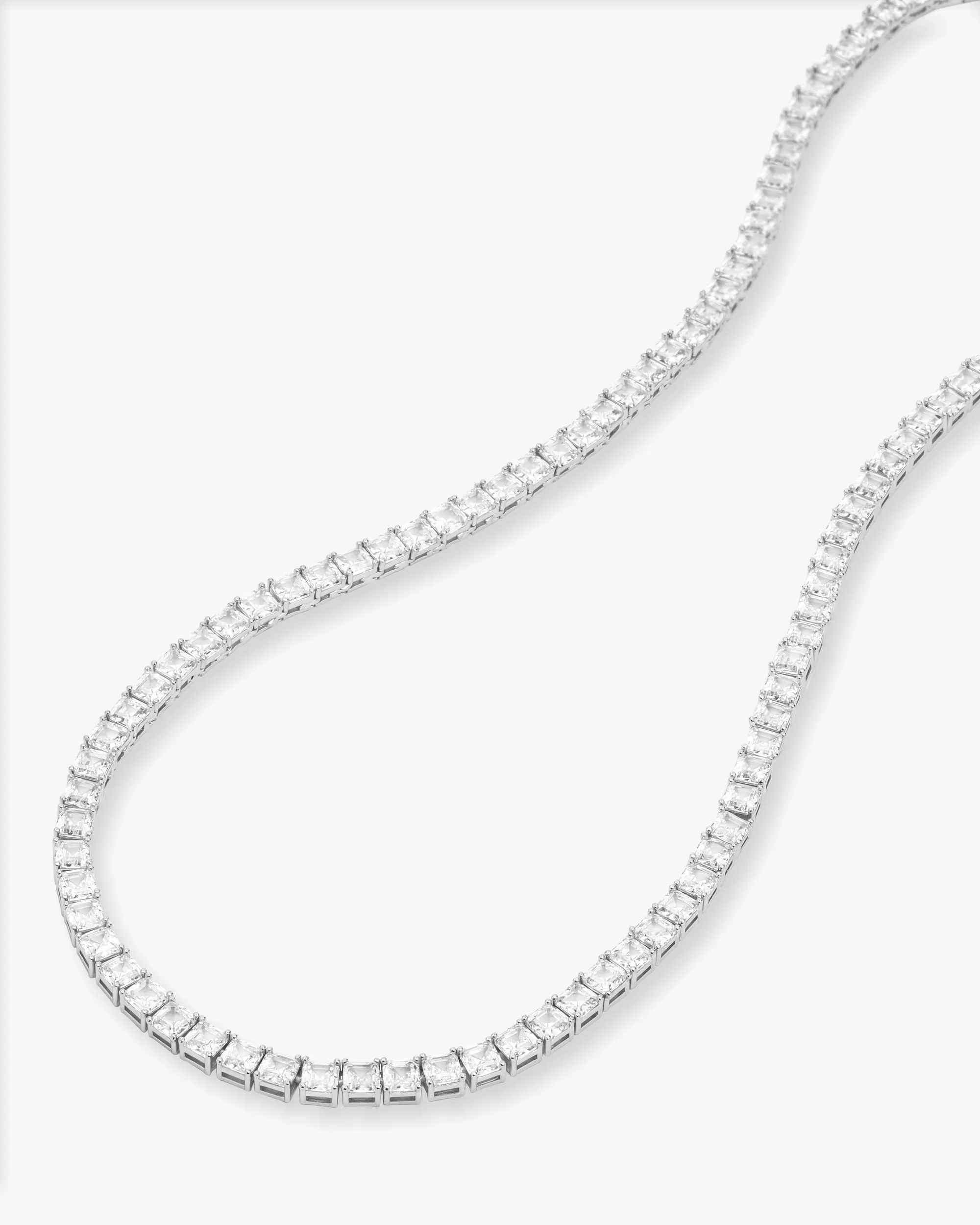 The Queen's Tennis Necklace - Silver|White Diamondettes sold by Melinda Maria product image thumbnail 5