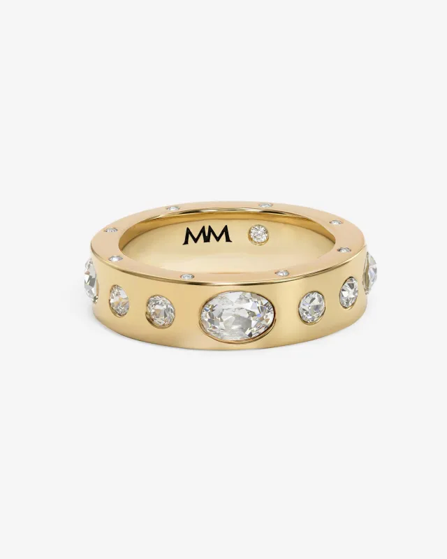 Ashley Sunset Ring - Gold|White Diamondettes sold by Melinda Maria