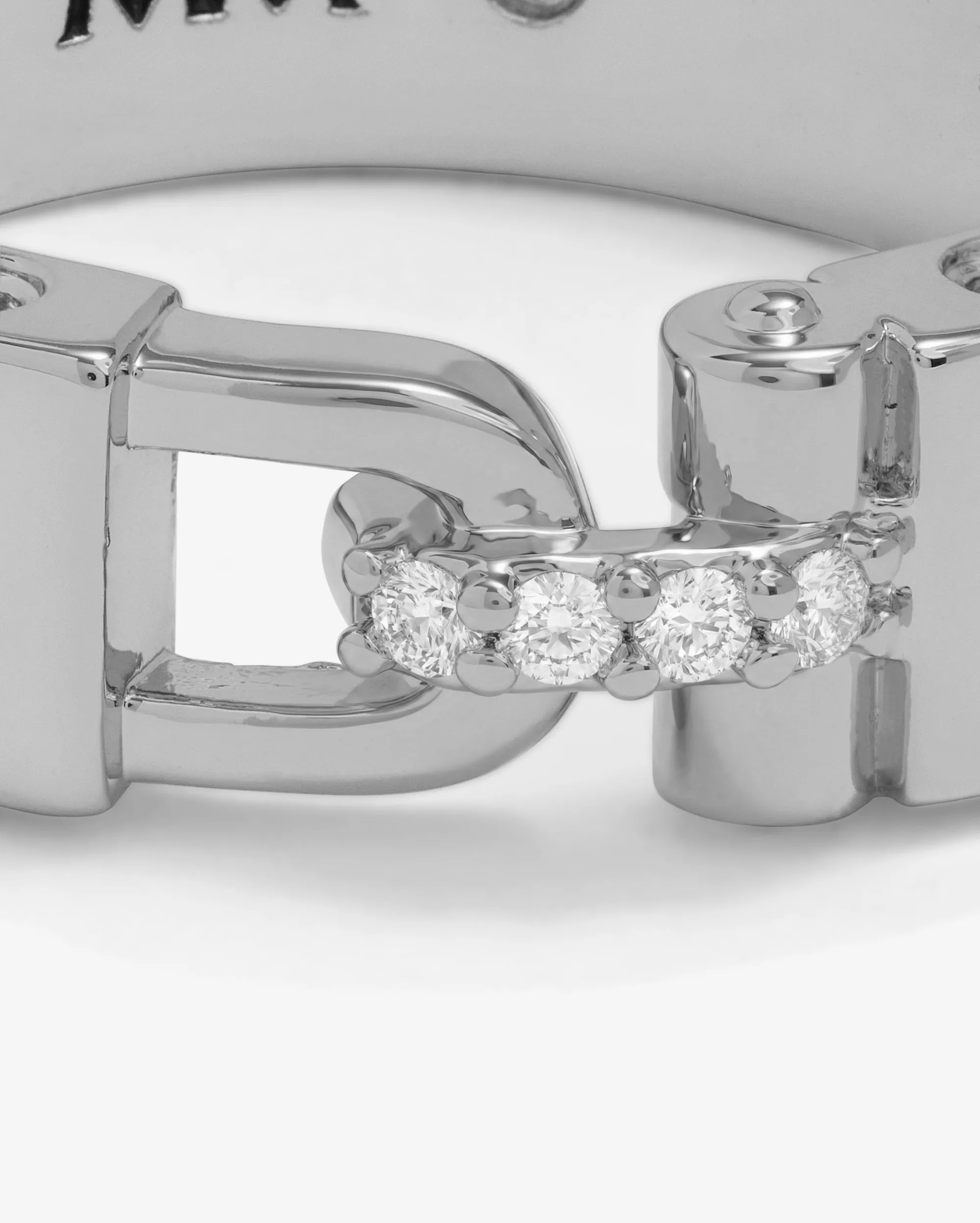 Ashley Smooth Lock Ring - Silver|White Diamondettes sold by Melinda Maria product image thumbnail 5