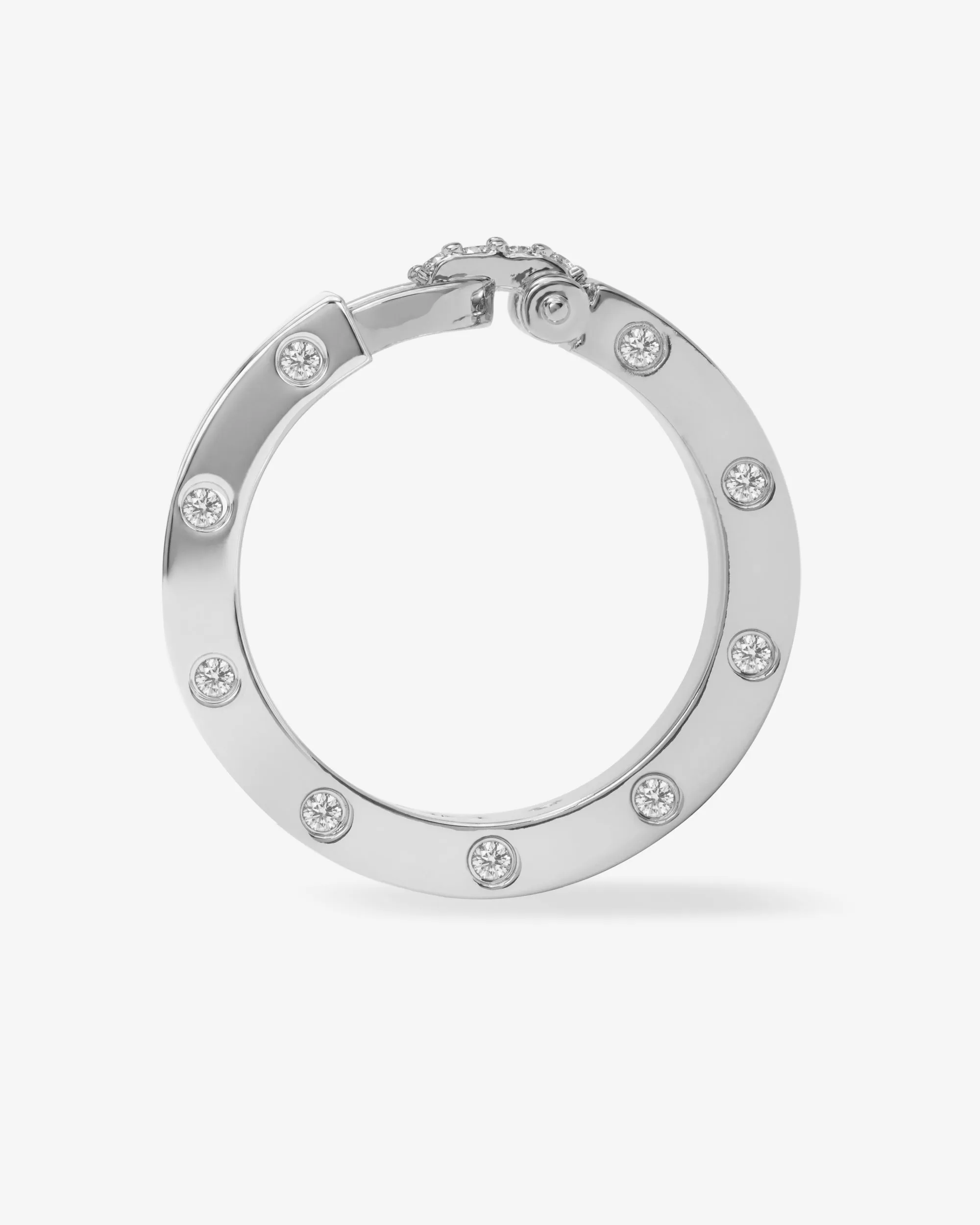 Ashley Smooth Lock Ring - Silver|White Diamondettes sold by Melinda Maria product image thumbnail 4