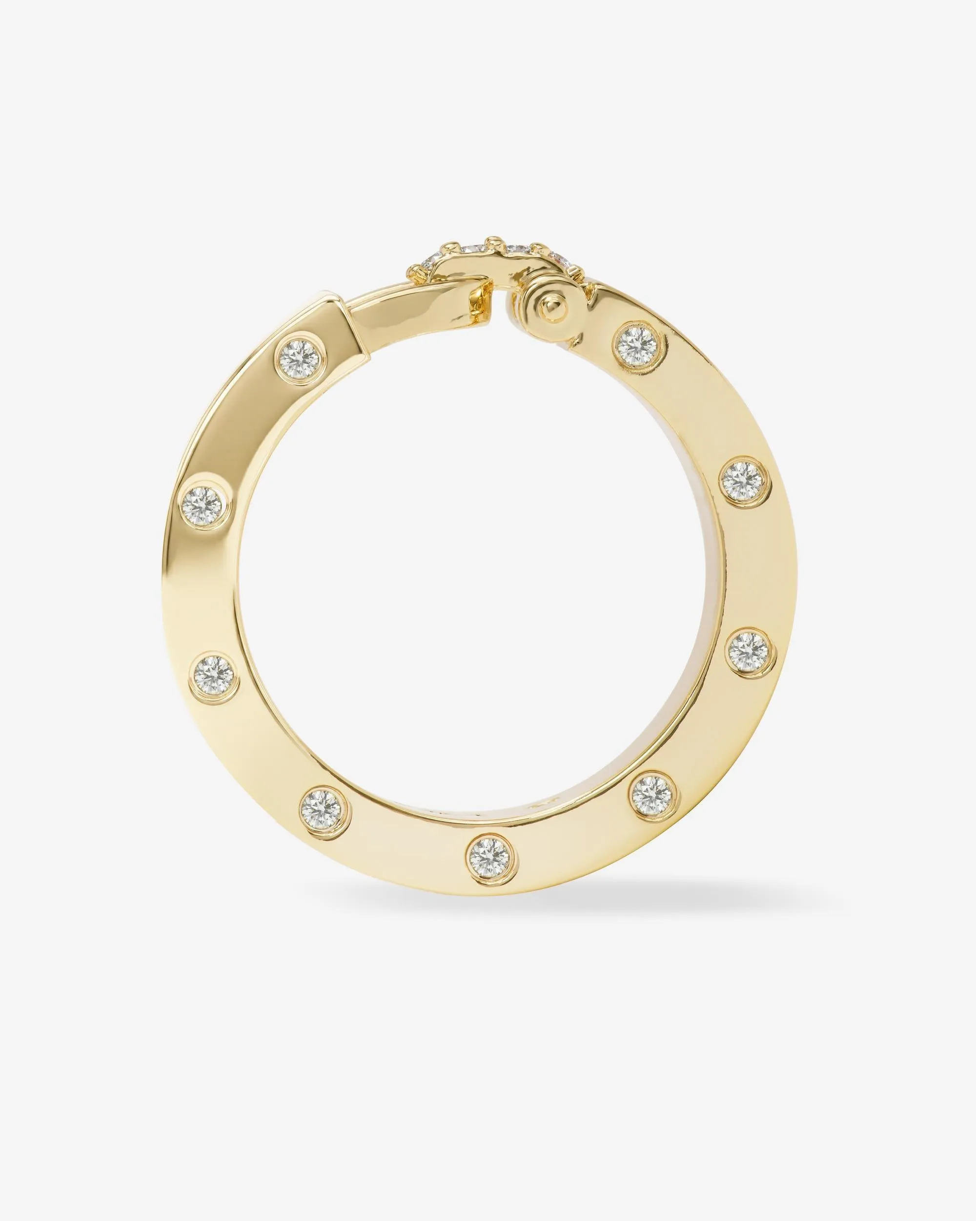 Ashley Smooth Lock Ring - Gold|White Diamondettes sold by Melinda Maria product image thumbnail 4