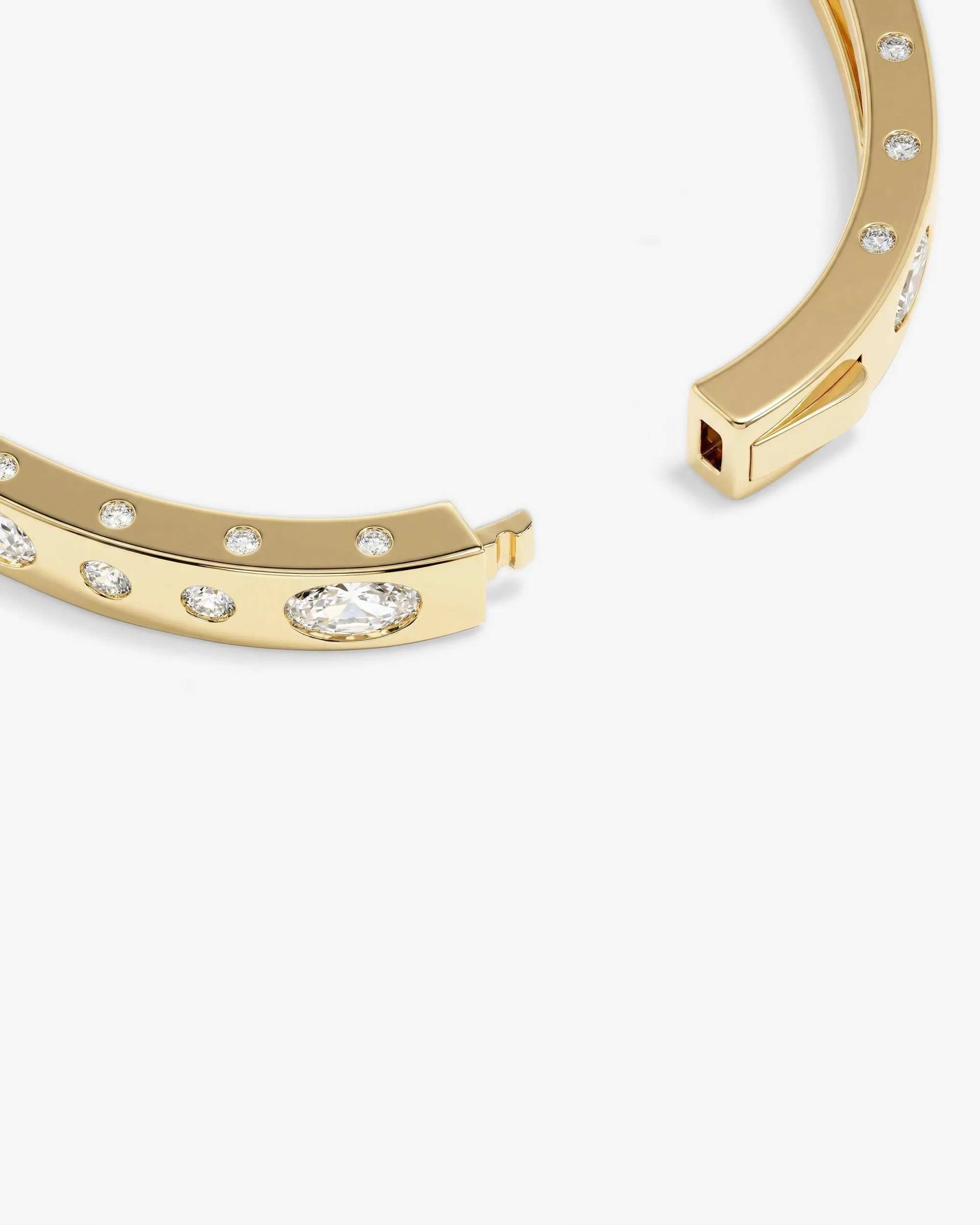 Ashley Sunset Lock Cuff 6mm - Gold|White Diamondettes sold by Melinda Maria product image thumbnail 5