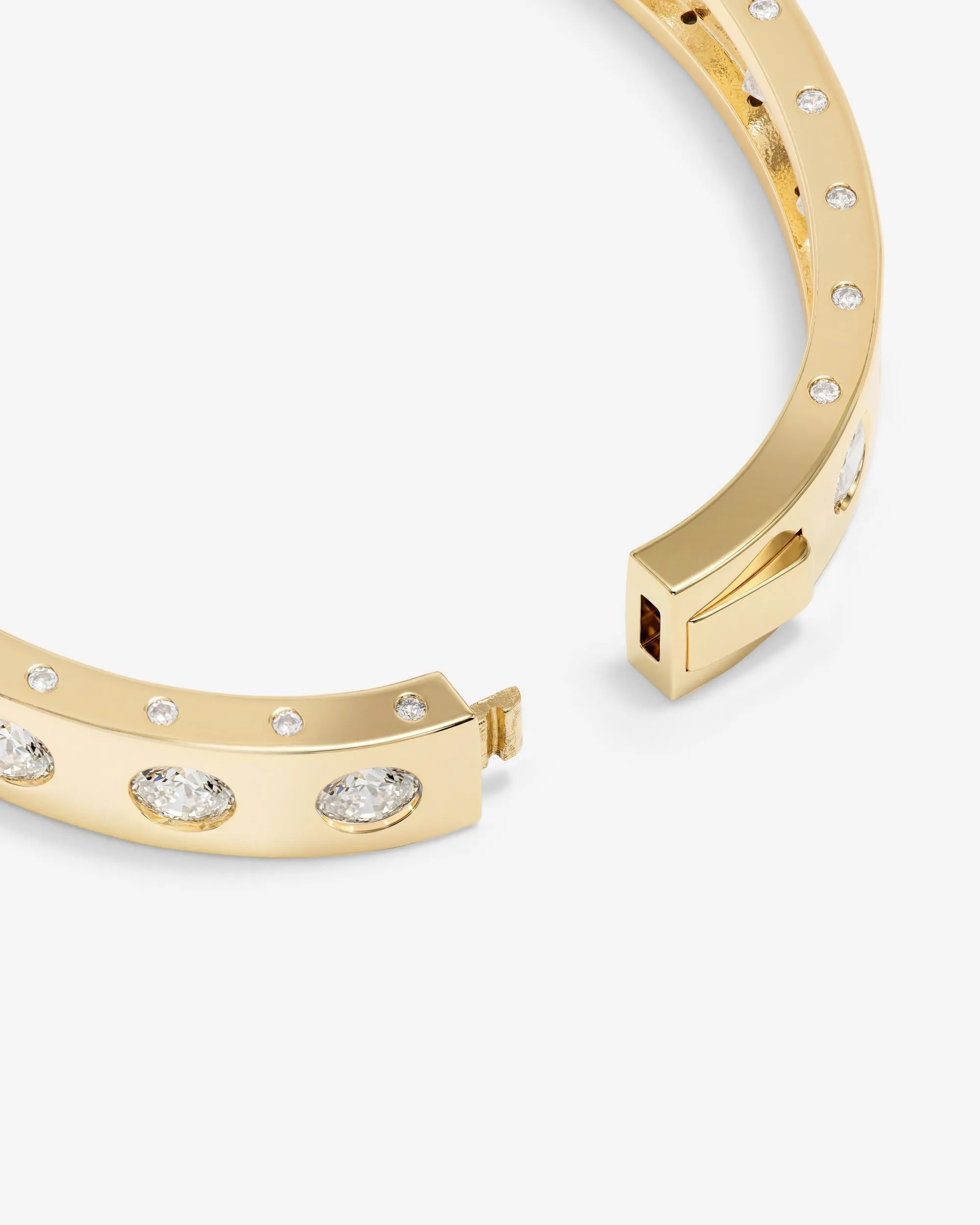 Ashley Rodeo Lock Cuff 9mm - Gold|White Diamondettes sold by Melinda Maria product image thumbnail 5