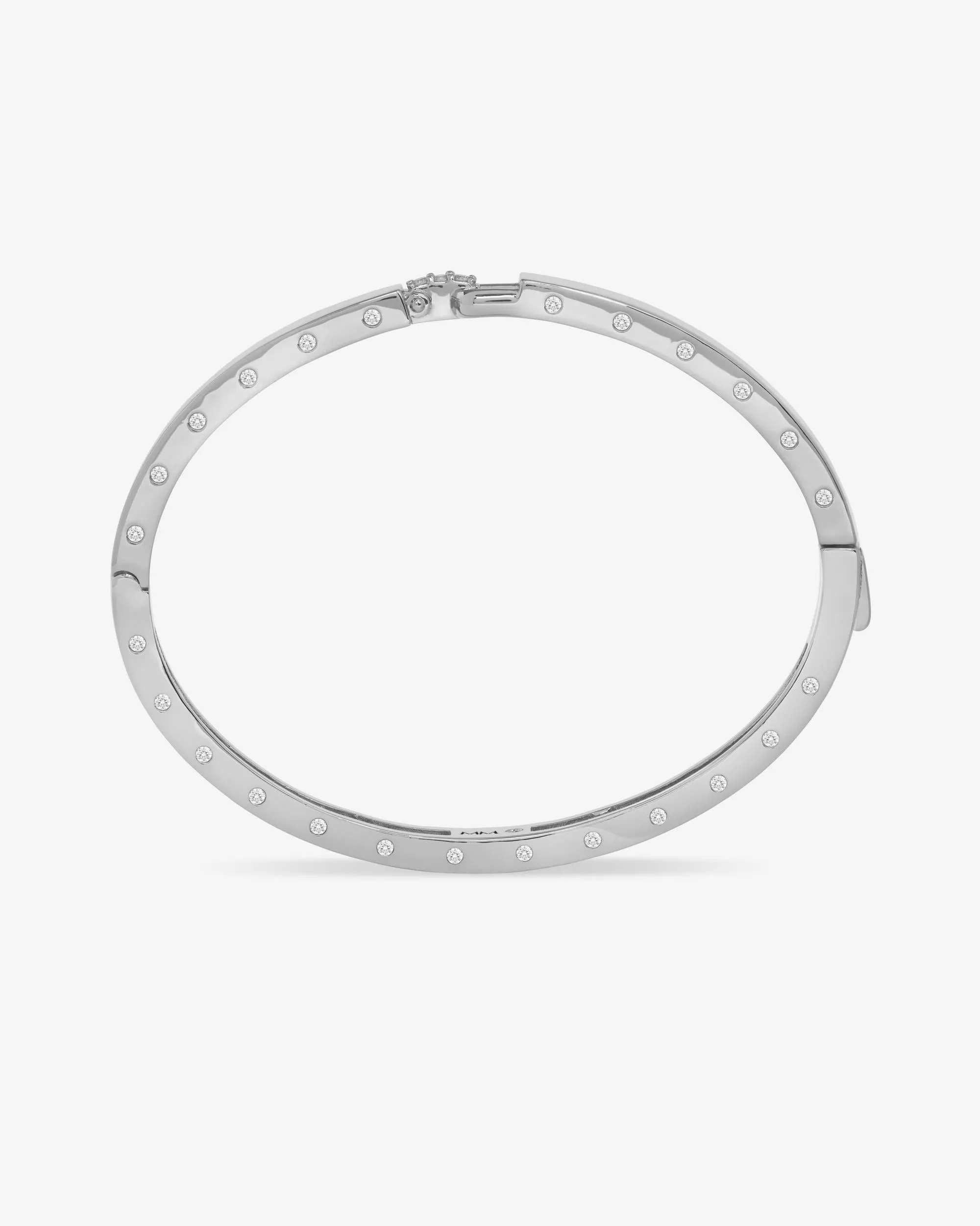 Ashley Lock Cuff 6mm - Silver|White Diamondettes sold by Melinda Maria product image thumbnail 4