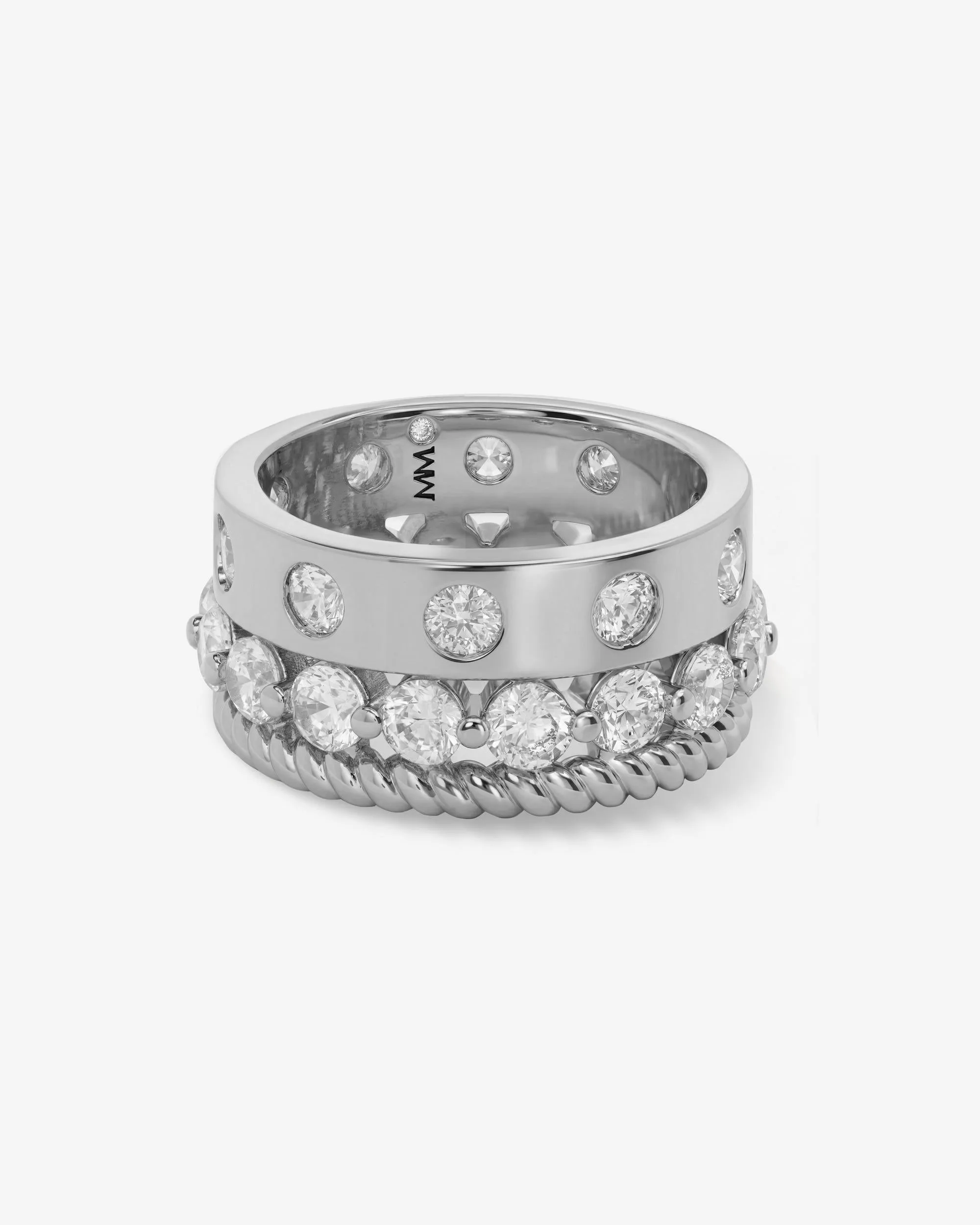 Ashley Venice Ring - Silver|White Diamondettes sold by Melinda Maria