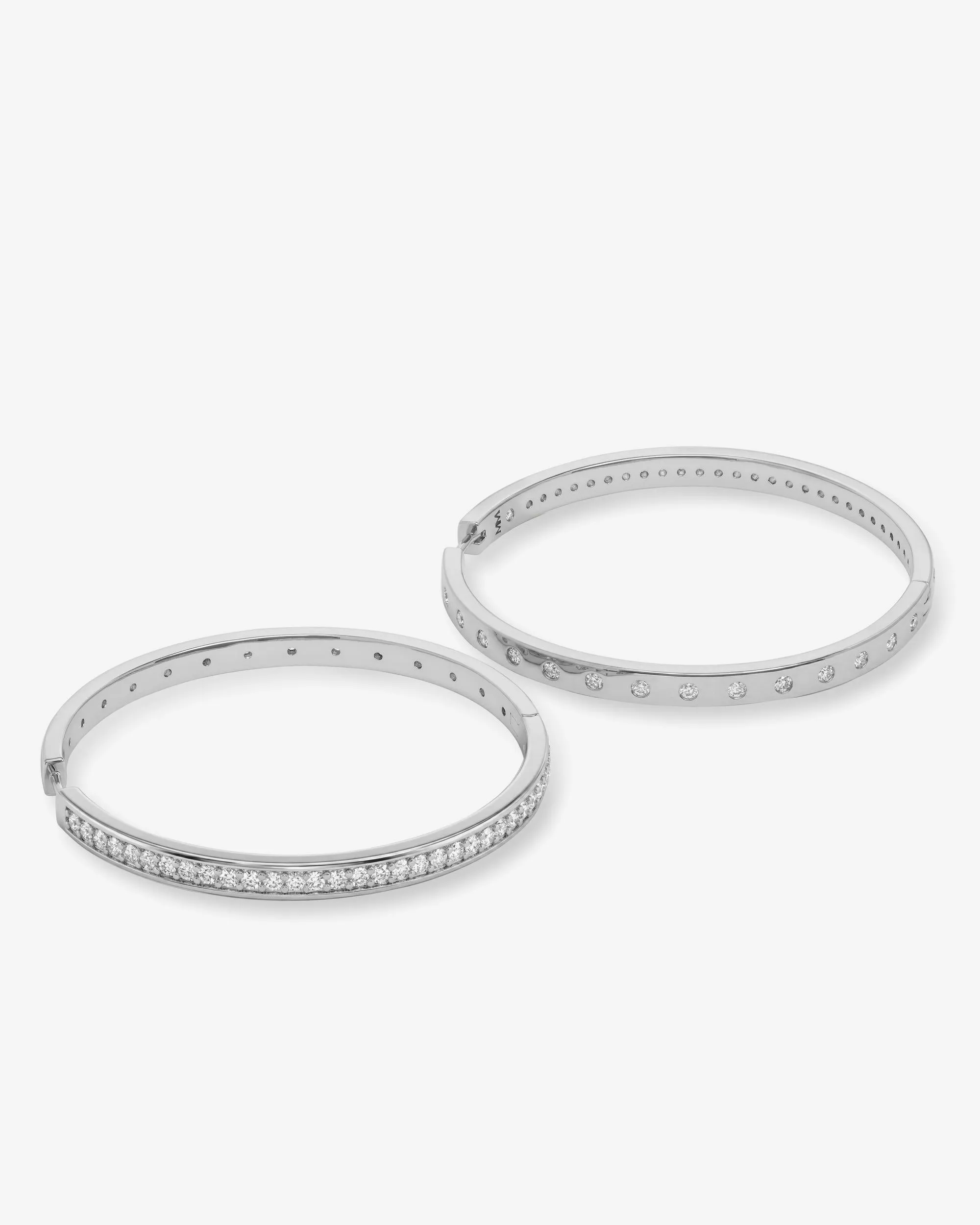 Ashley Infinity Reversible Hoops 2" - Silver|White Diamondettes sold by Melinda Maria product image thumbnail 3