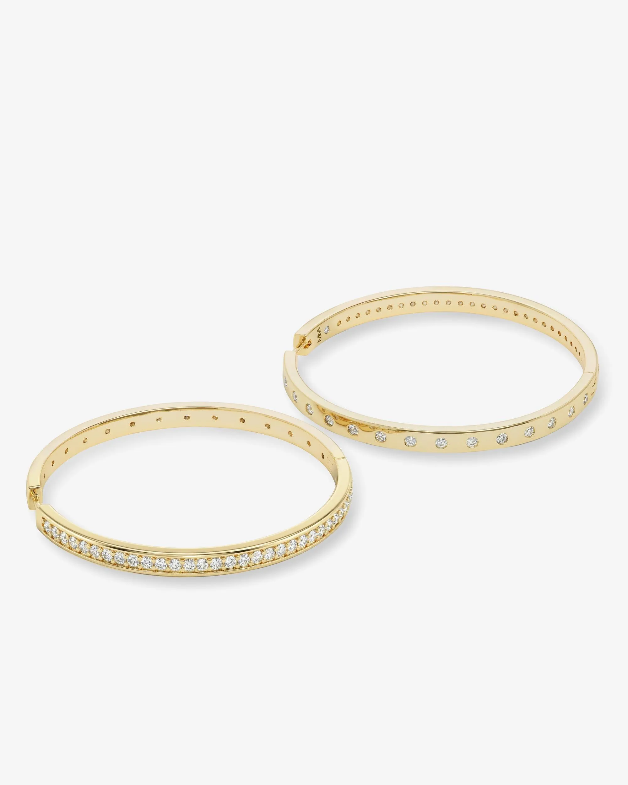 Ashley Infinity Reversible Hoops 2" - Gold|White Diamondettes sold by Melinda Maria product image thumbnail 3