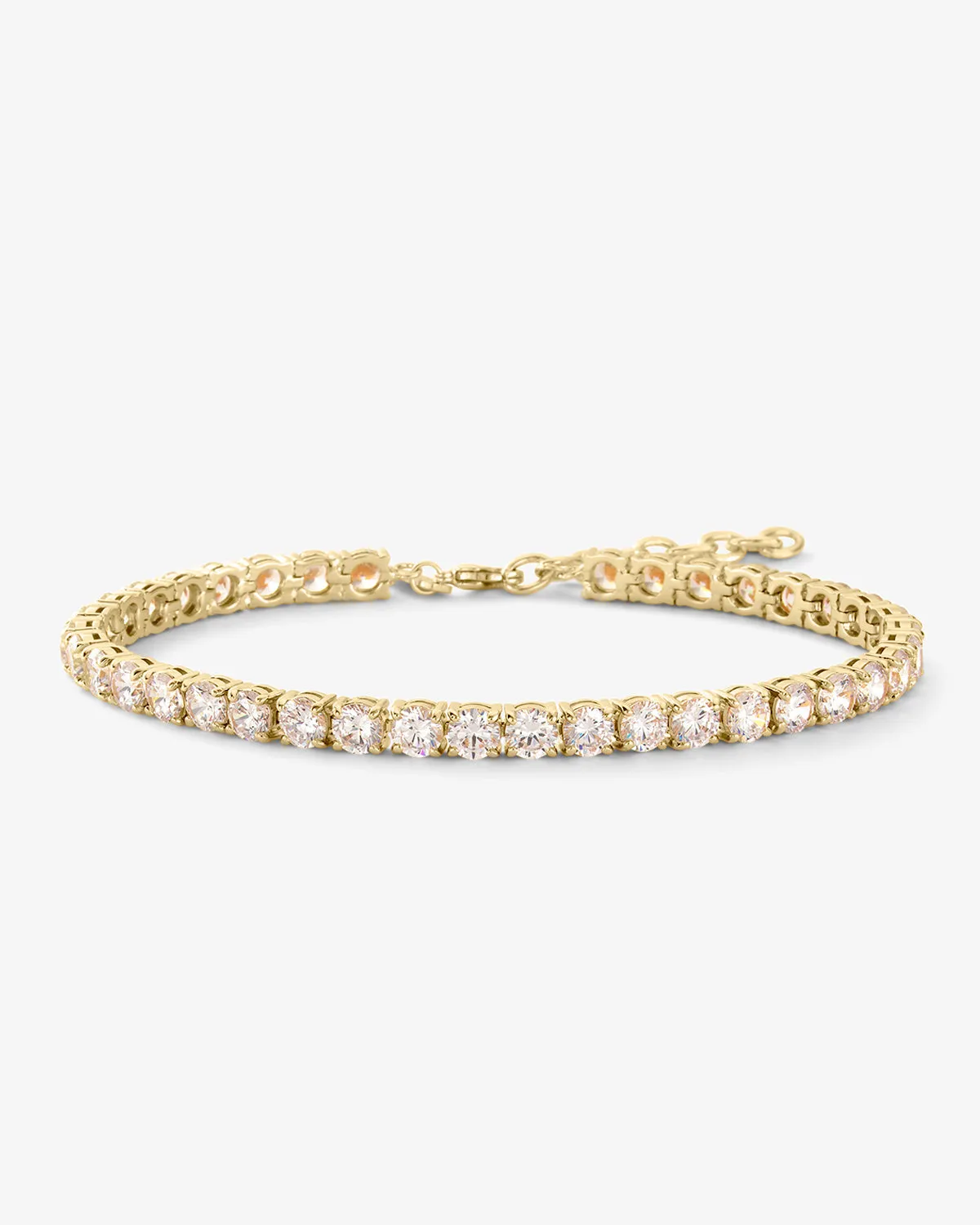 Heiress Anklet 5mm - Gold|White Diamondettes sold by Melinda Maria