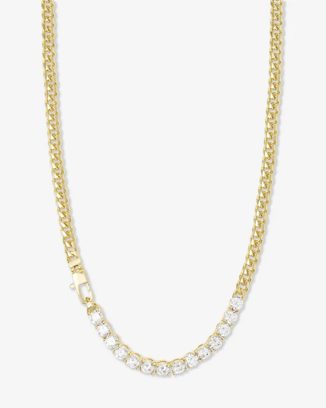 Julian REALLY Loves Diamonds Necklace 5mm- Gold|White Diamondettes sold by Melinda Maria