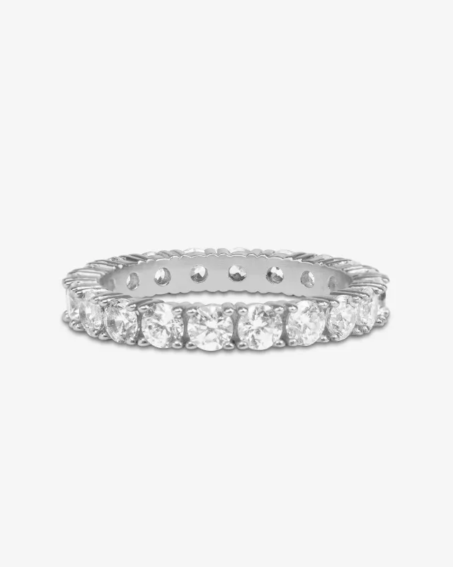 Heiress Ring 3mm - Silver|White Diamondettes made by Melinda Maria