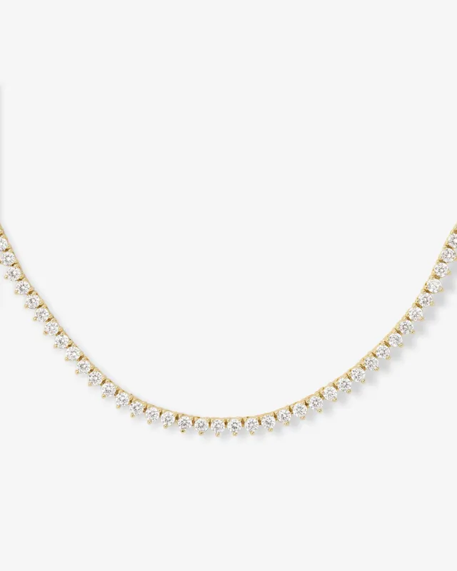 Not Your Basic Tennis Choker 3mm - Gold|White Diamondettes made by Melinda Maria