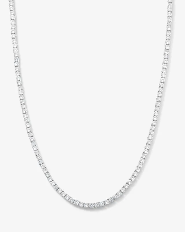 Heiress Tennis Necklace 3mm - Silver|White Diamondettes made by Melinda Maria